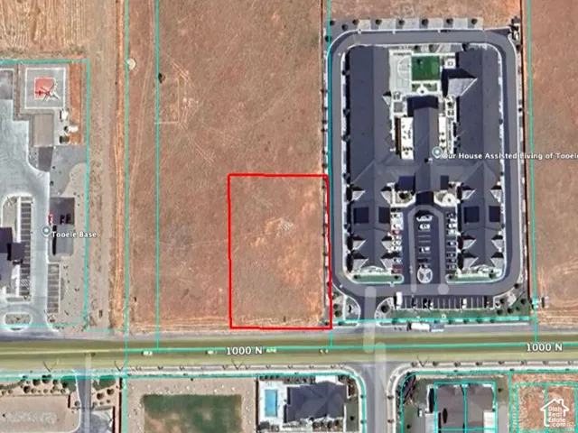 Aerial Map. Indicating the property outlined in red, with surrounding parcels and infrastructure visible