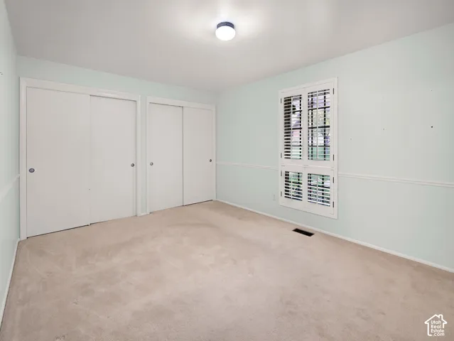 Versatile bedroom with double closet space