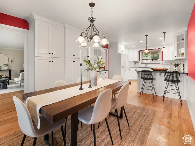 Open dining flowing into the kitchen and living room