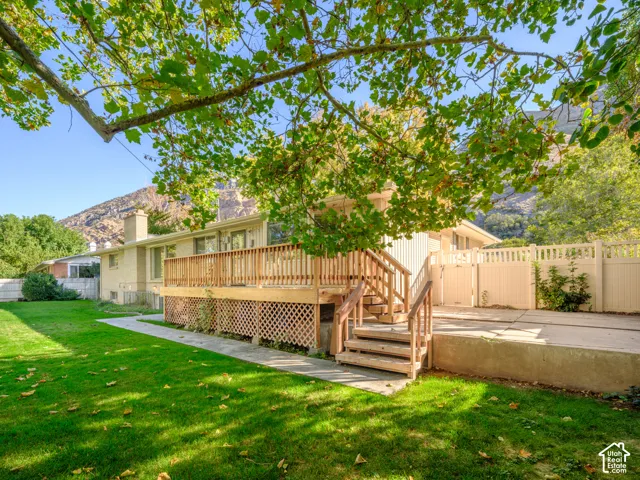 Expansive backyard patio