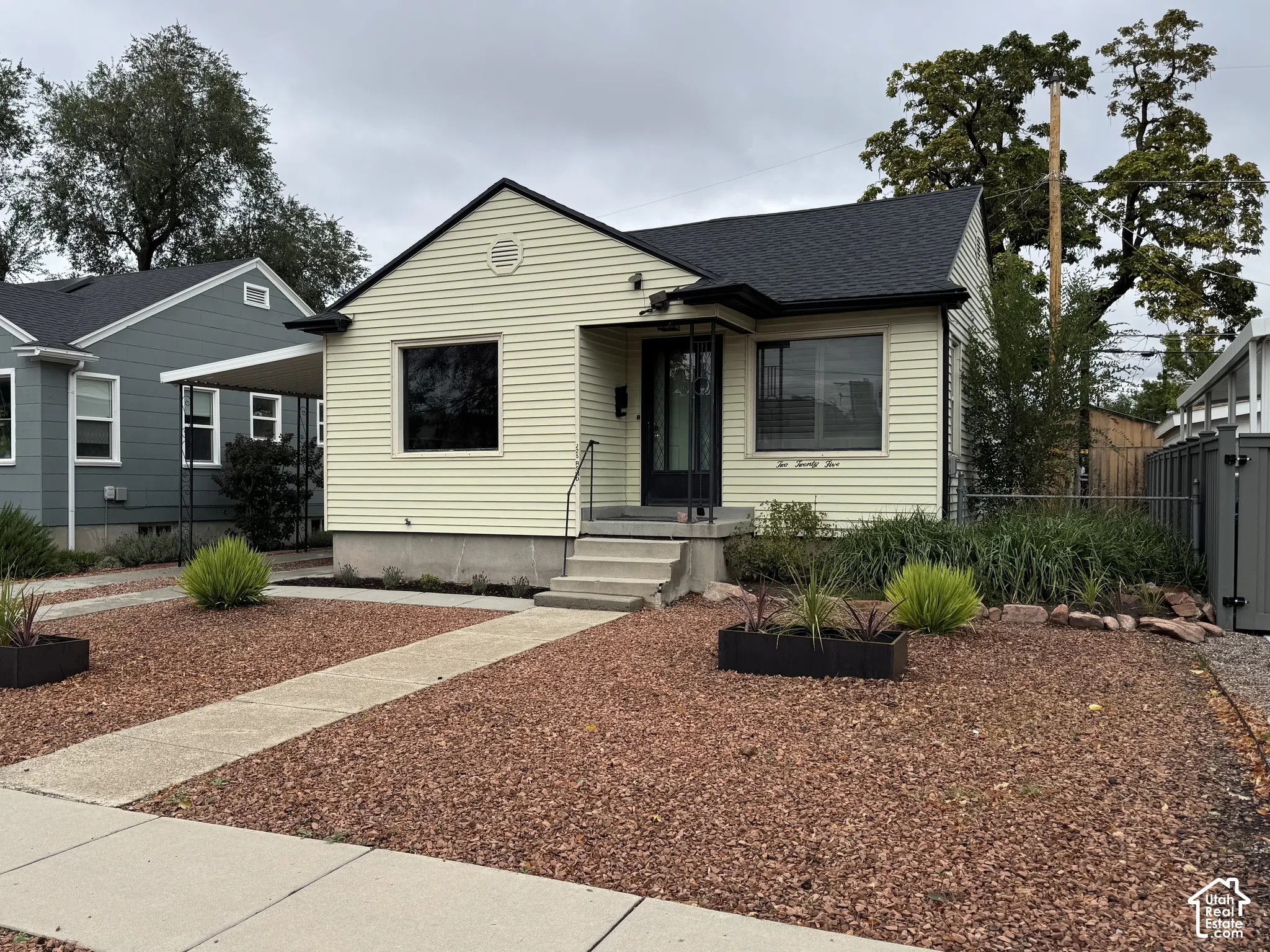 Xeriscaped front yard - easy to maintain