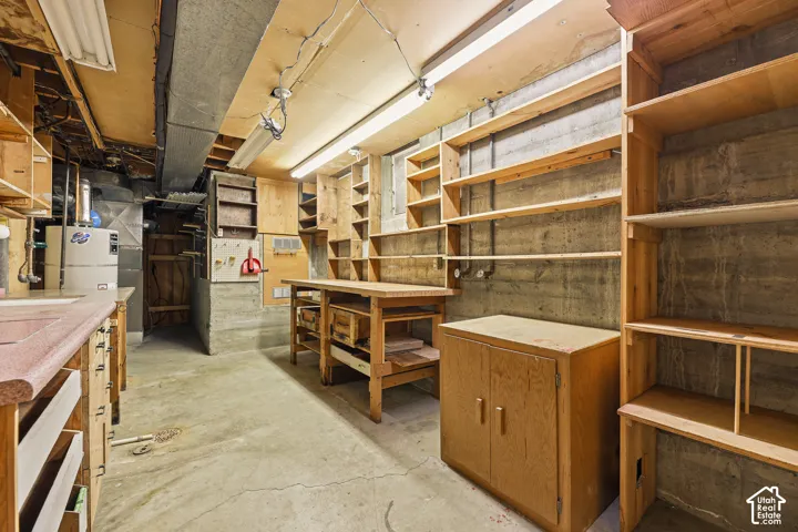 Workshop, storage, and mechanical.