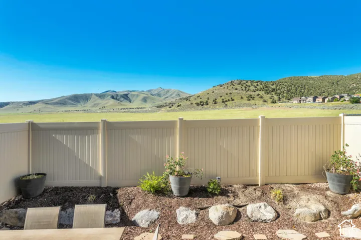 Private fenced yard with great views