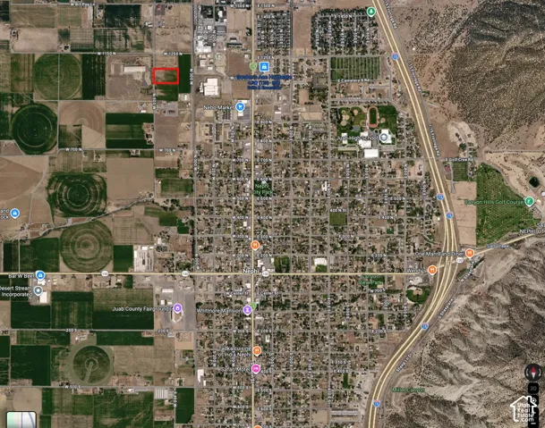 Aerial Map. Identifying the geographical boundaries and site location of the property