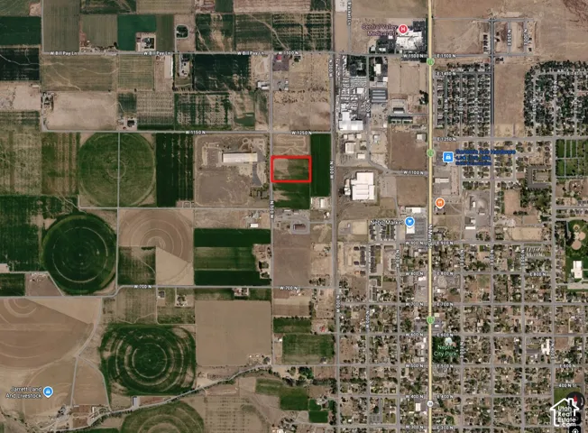 Aerial Survey Map. Identifying the geographic boundaries and placement of the property