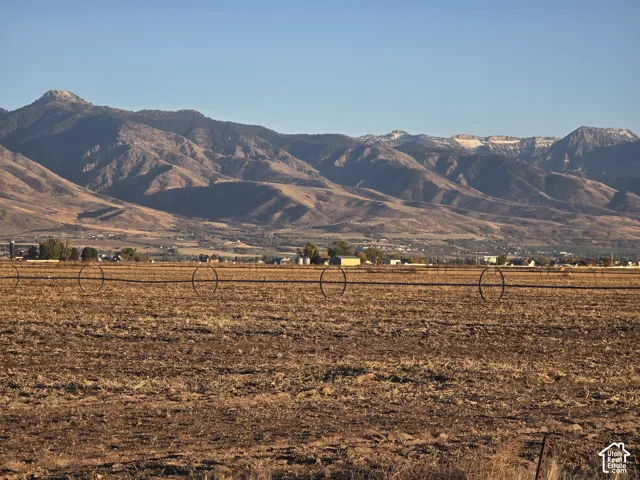 Expansive acreage featuring leveled terrain, an integrated irrigation system, and prominent mountain backdrop