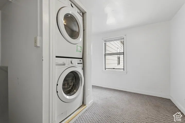 Shared laundry area for upper units