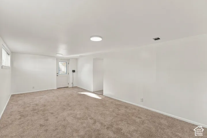 Basement Family Room with exterior entrance