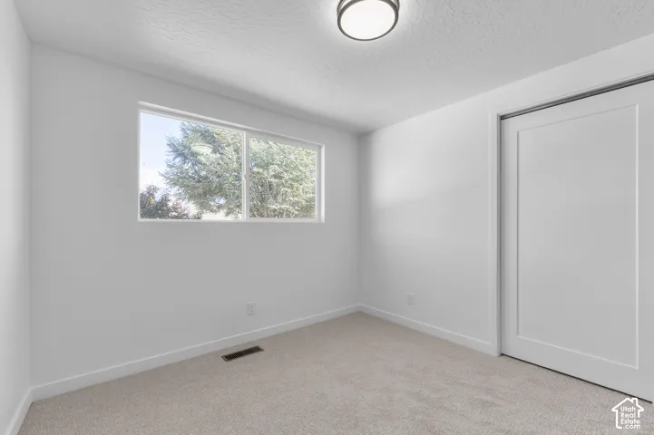 Bedroom #3 With NEW Carpet, Closet Organizer, And NEW Window