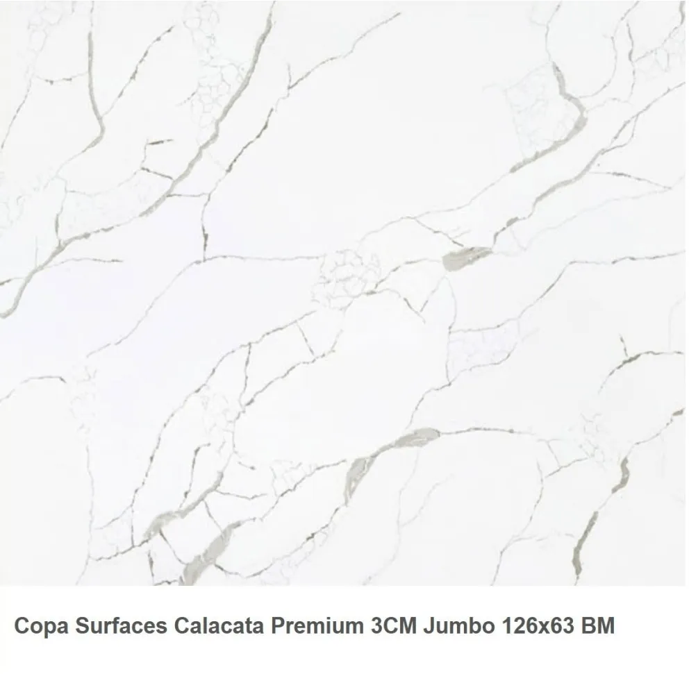 Material Specification. Documenting the quartz slab physical dimensions and material designation utilized in the property