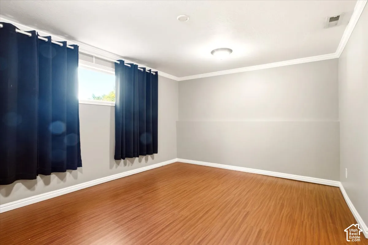 living room lower level. freshly painted