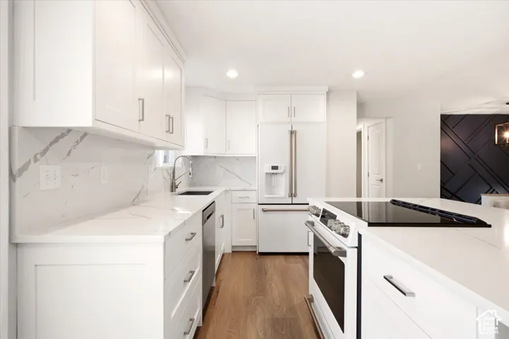 stove & refrigerator less than 1 year old, GE Cafe Brand. Quartz countertops.   updated plumbing & electrical