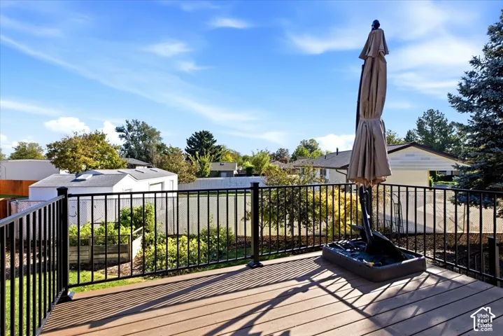 Deck completed in 2025. East facing equal not so hot in the evenings and you see the rising sun. Umbella s