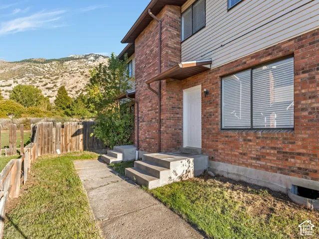 Unit A- Front door. 2 story side-by-side townhome style duplex with beautiful mountain views!