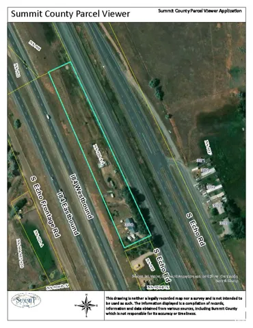 Summit County Parcel Viewer. Illustrating the property boundaries and geographic orientation of the site within the county jurisdiction