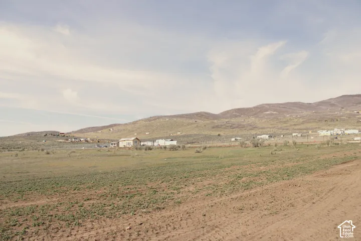 Expansive rural acreage featuring native vegetation and prominent mountain range backdrop