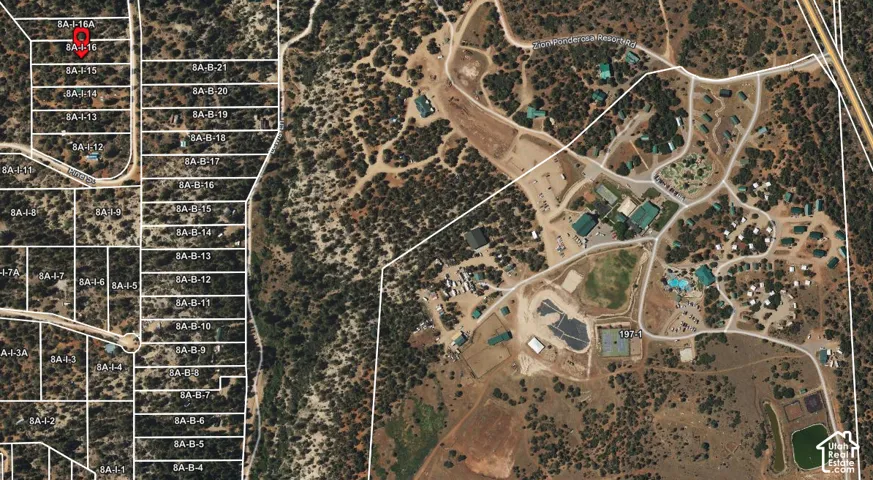 Aerial Survey Map. Illustrating plot boundaries and land parcel distribution for the property
