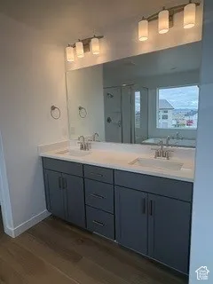 Primary bathroom sink area
