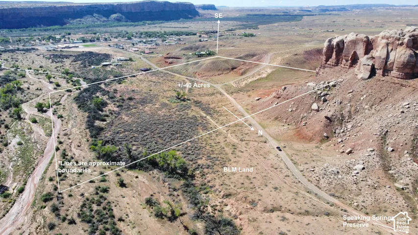 Approximately 40 acres of high-desert terrain featuring natural rock formations, native vegetation, and expansive topography