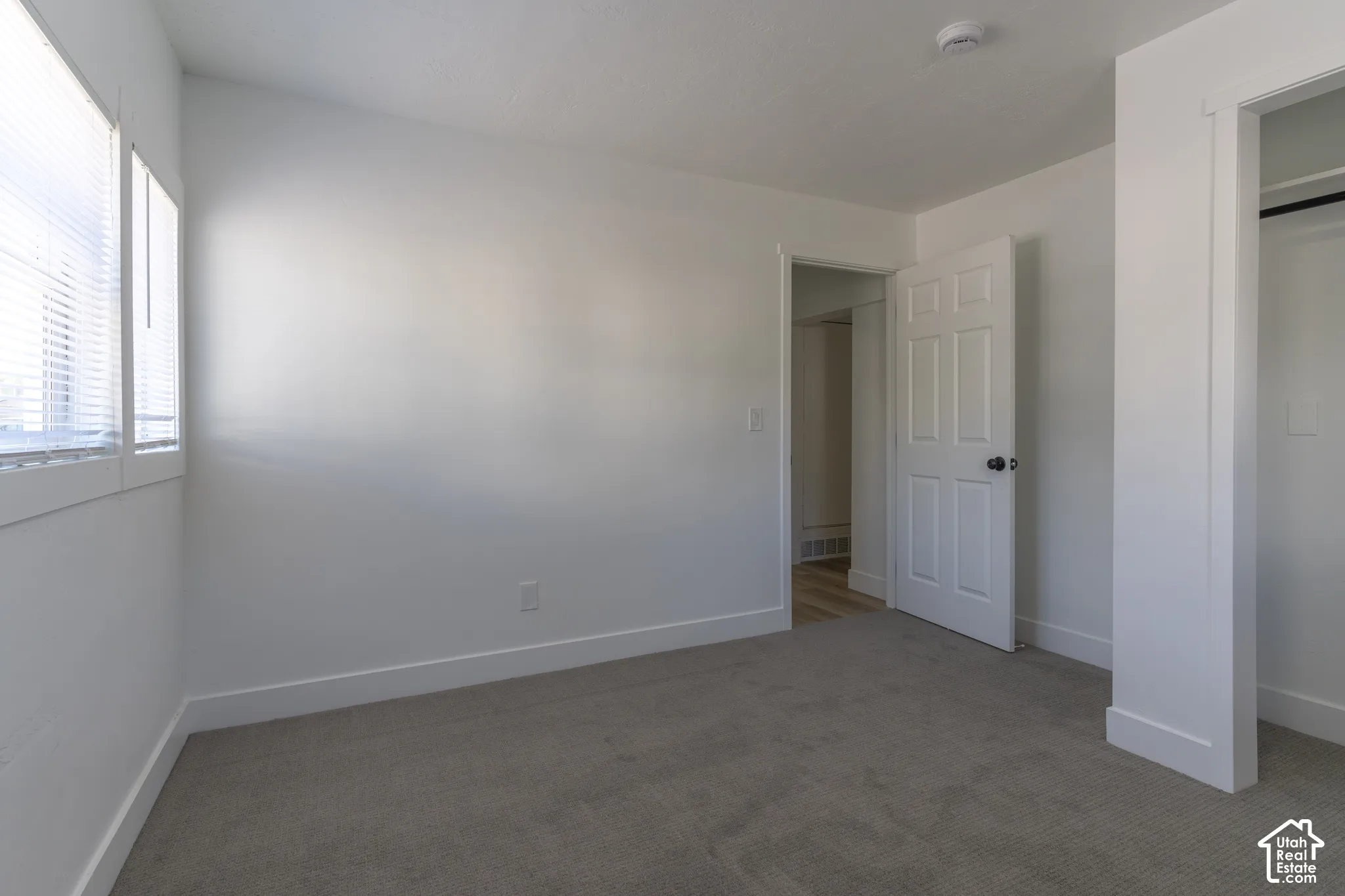 Bedroom #2 on main floor with new carpet