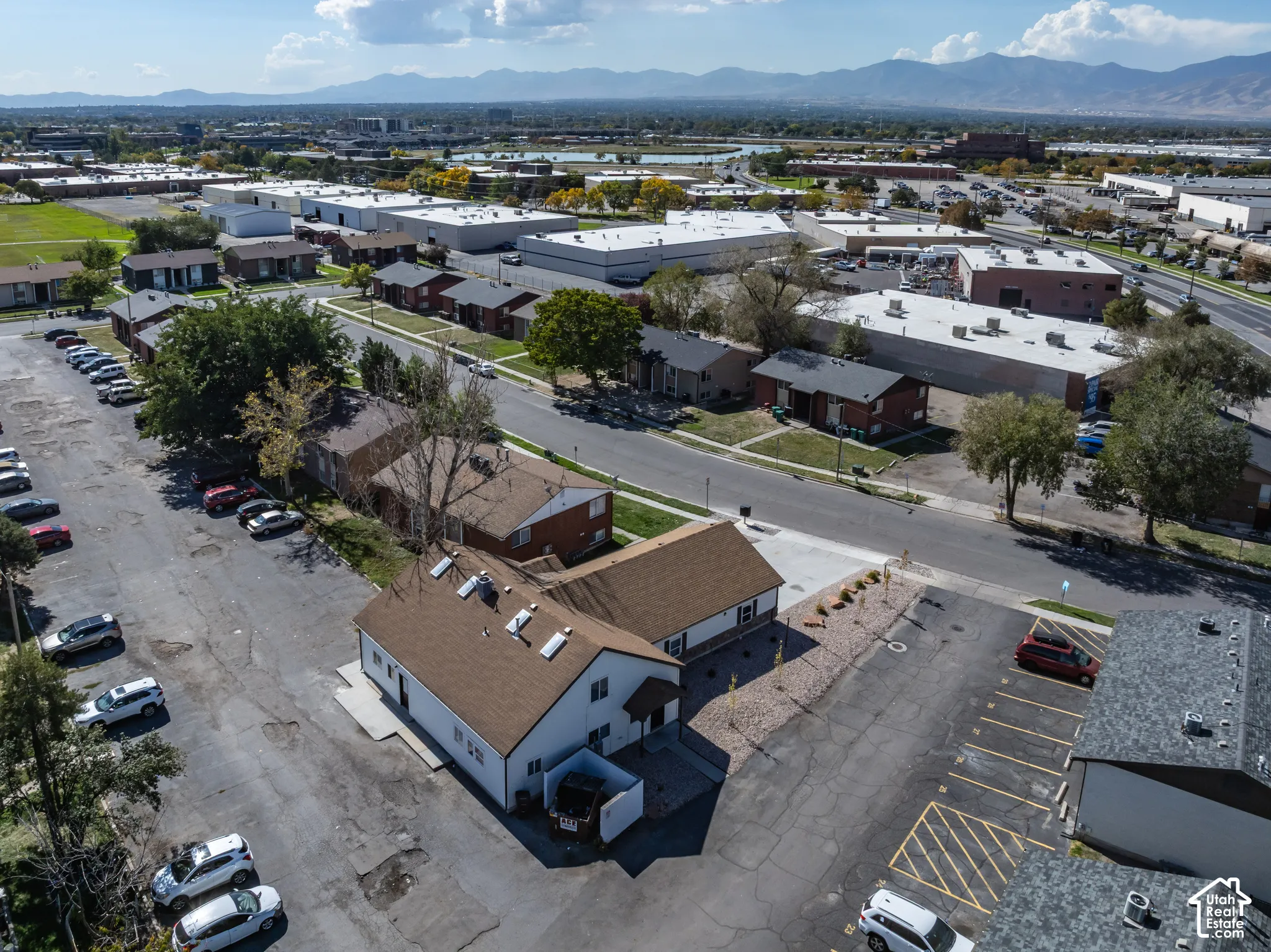 Aerial perspective of home and surrounding area