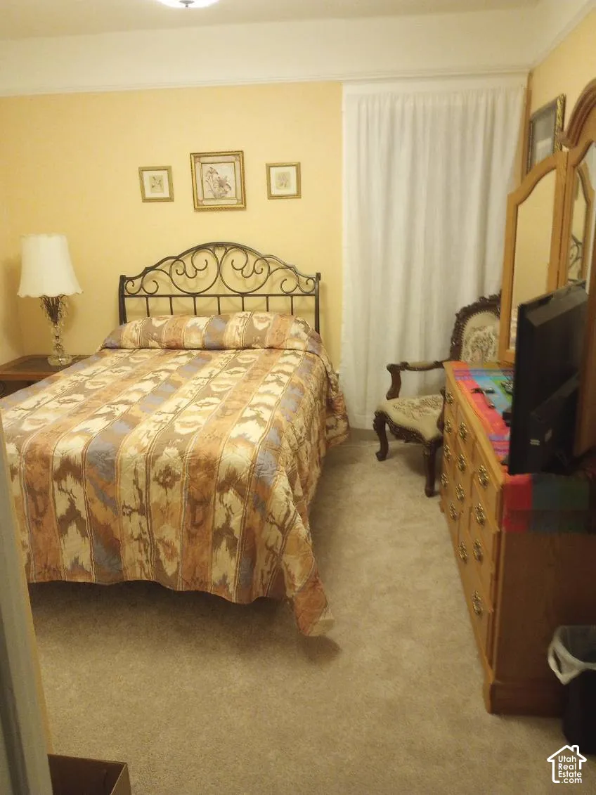 Room featuring wall-to-wall carpeting and neutral-toned wall paint