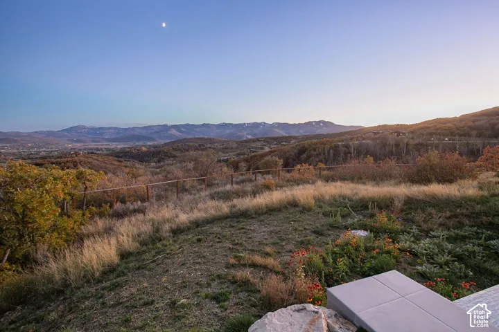 Expansive patio offers unobstructed 200 degree views from the Uinta Range to Deer Valley and the Wasatch Back