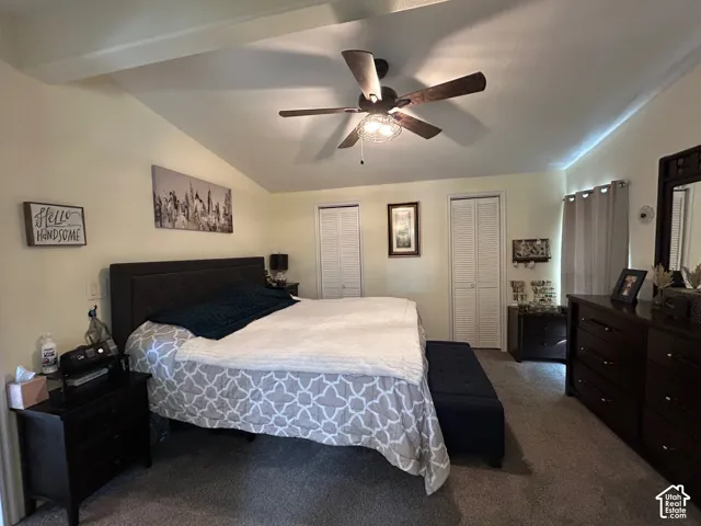 Main floor primary bedroom with the deck to the outside