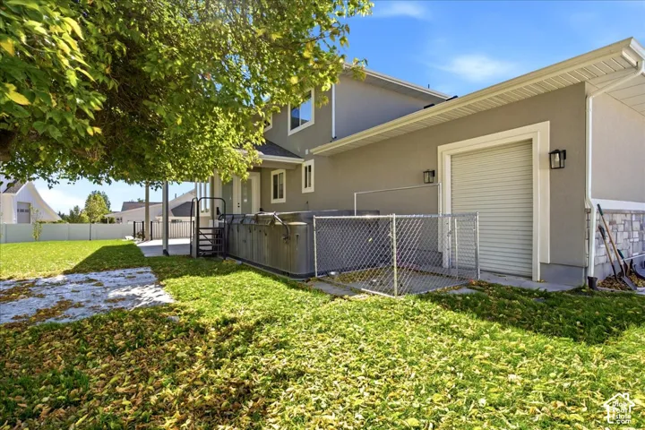 Additional garage access in back of home