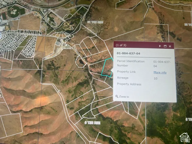 GIS Parcel Map. Displaying designated boundaries and technical identification data for the property
