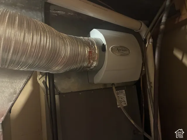 Aprilaire whole-house humidifier unit integrated with central HVAC system