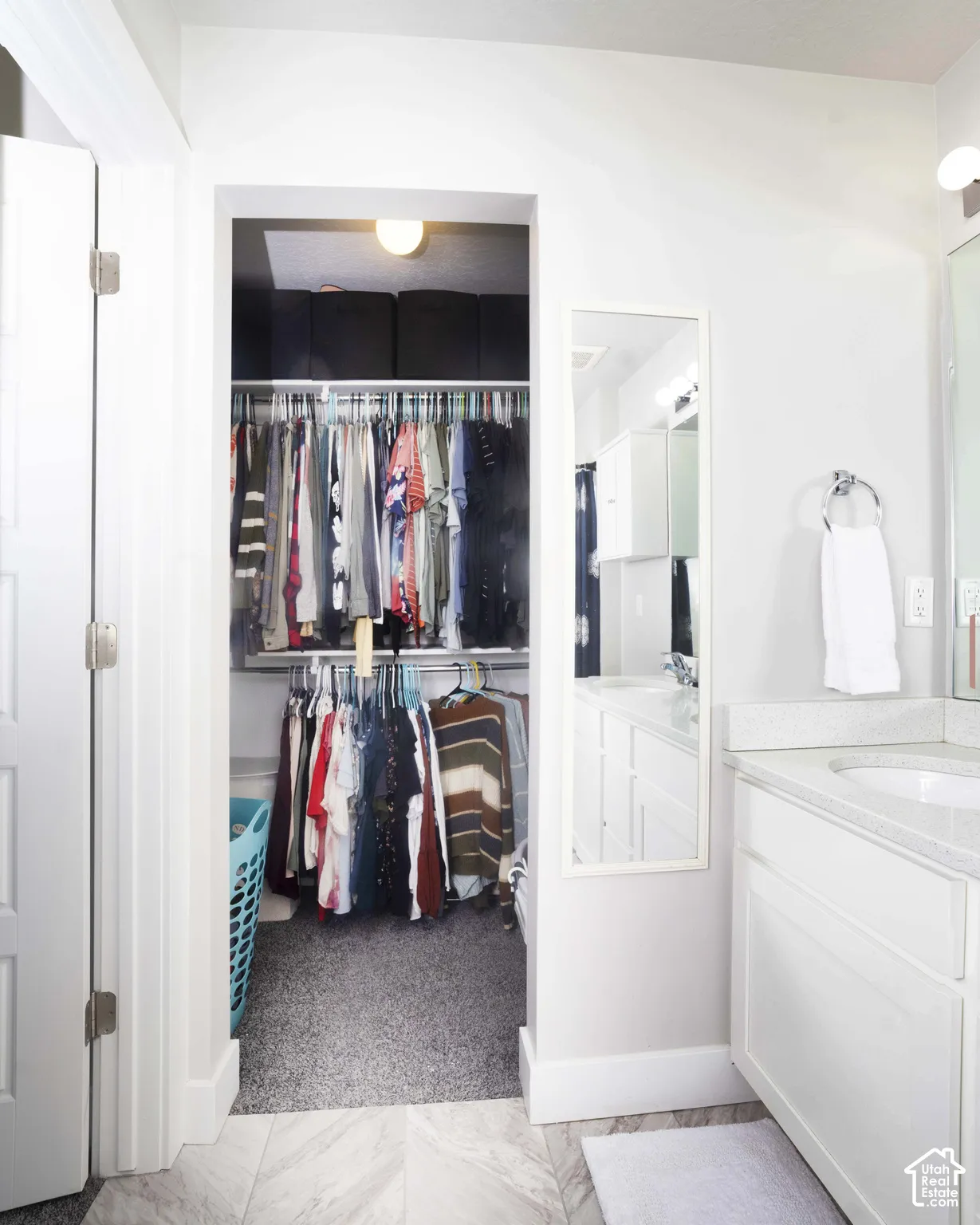 Primary bathroom walk-in closet