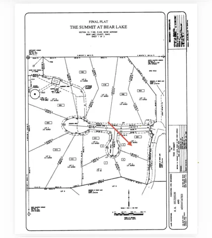 Final Plat. Depicting the surveyed parcel boundaries and land divisions for the property