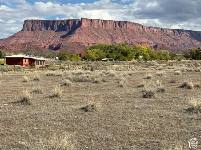 Expansive acreage featuring native desert vegetation and direct mesa backdrops