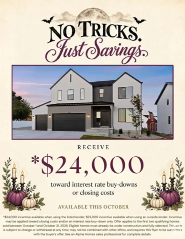 Promotional Flyer. Outlining financial incentives for the purchase of the property