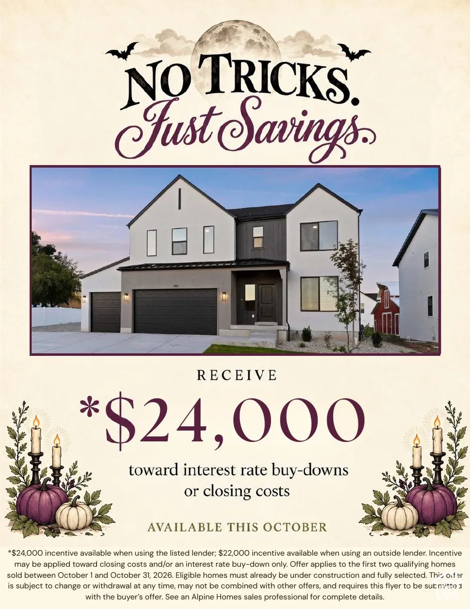 Promotional Flyer. Outlining financial incentives for the purchase of the property
