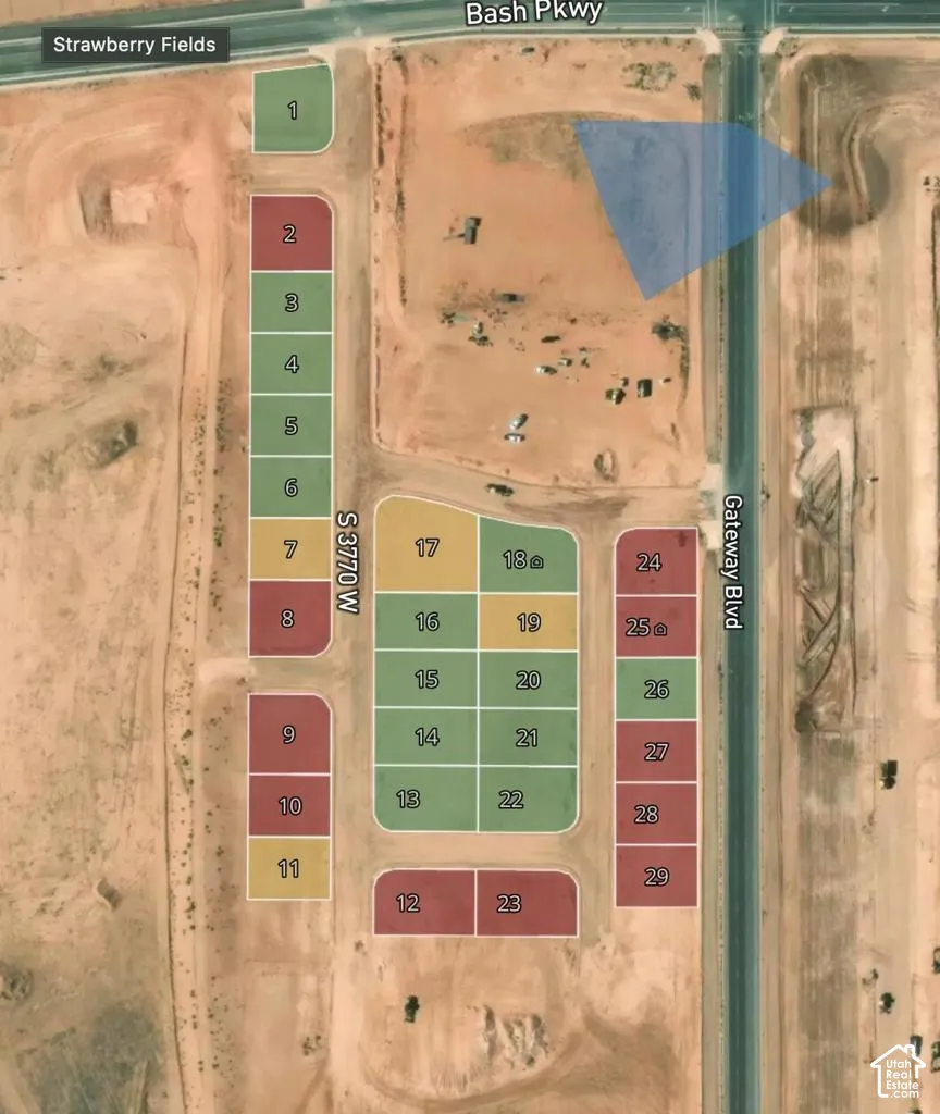 Land Development Plat. Mapping the parcel configuration and lot distribution of the property