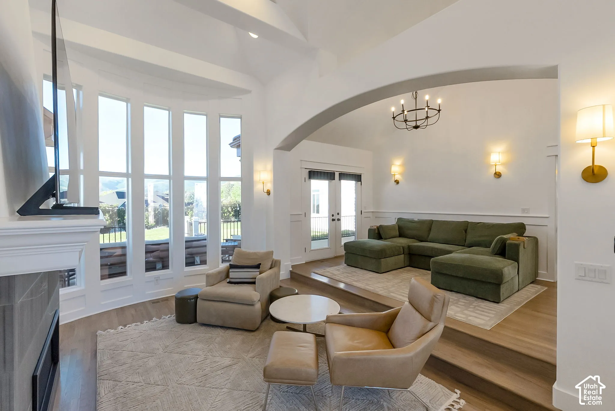 Formal living room. So many windows!