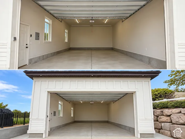 Toy Barn is 30' deep, 20' wide, 10' door and 13' ceilings!