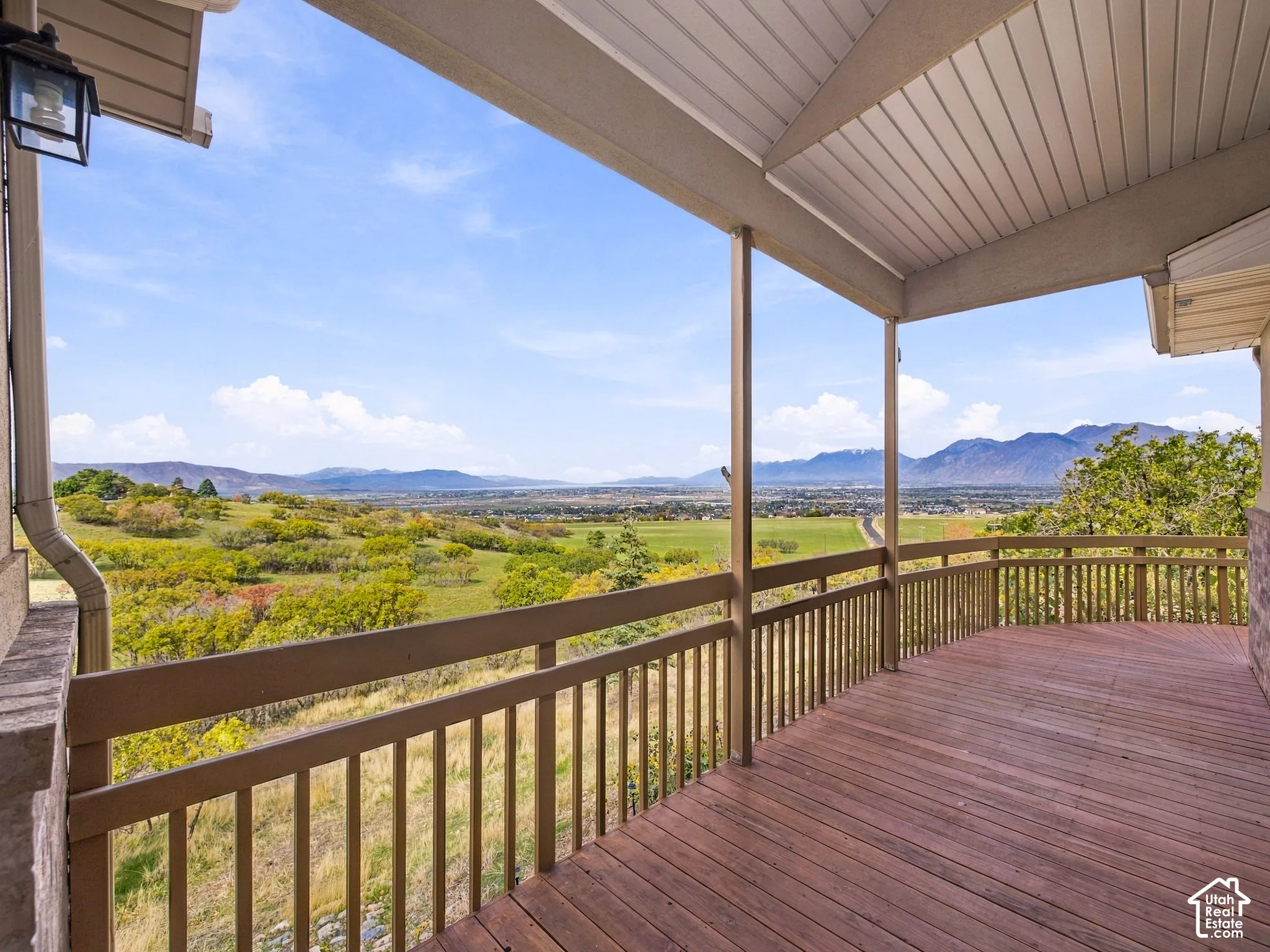 Covered deck from front door.
