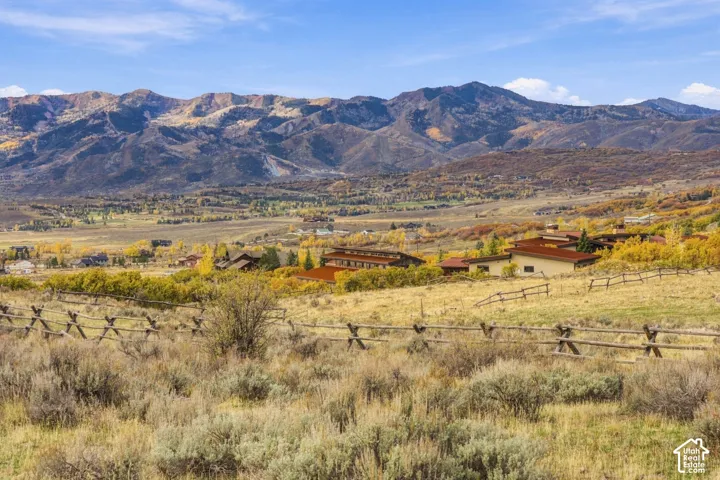 Expansive natural landscape featuring rolling terrain, indigenous vegetation, and a mountain range backdrop