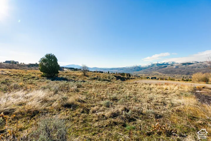 View of mountain backdrop featuring rural landscape