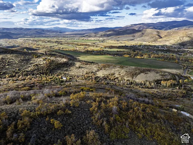 Expansive lot featuring rugged mountain terrain, dense deciduous vegetation, diverse natural topography, and wide-reaching valley landscapes