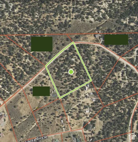 Aerial Plat Map. Indicating the parcel boundaries and site location of the property