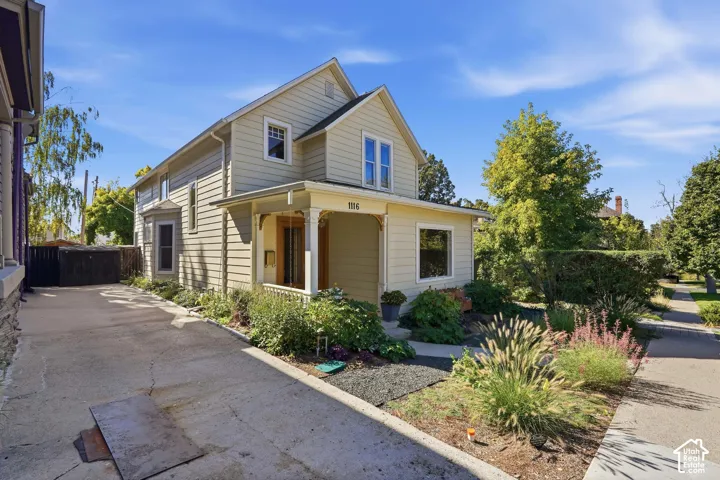 Good-sized newly painted home with new water-wise landscaping in the front.