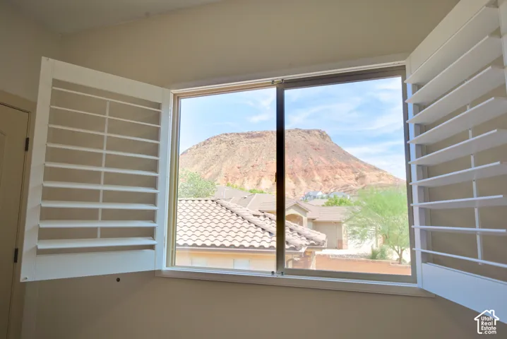 Red rock view from an upstairs bedroom.