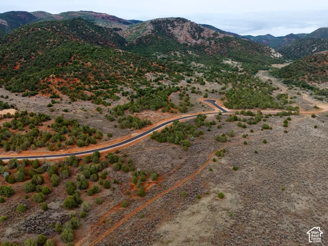 Expansive lot featuring rugged mountain topography, native high-desert vegetation, and paved road access