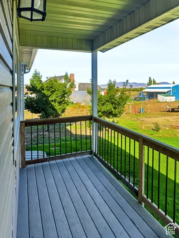 Covered deck off the kitchen.
