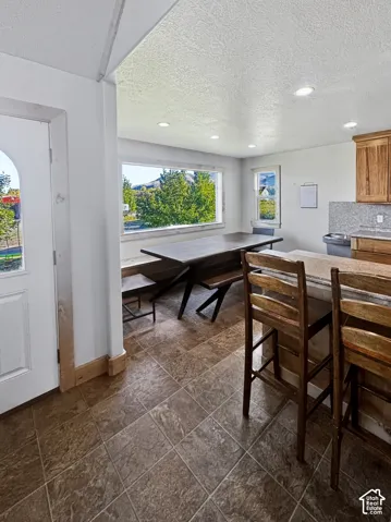 Built in breakfast nook with mountain views.