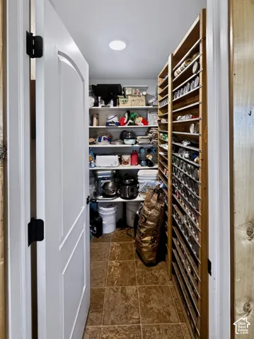 A walk-in pantry.